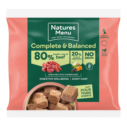 Natures Menu Complete & Balanced 80/20 Beef With Superfoods 1Kg